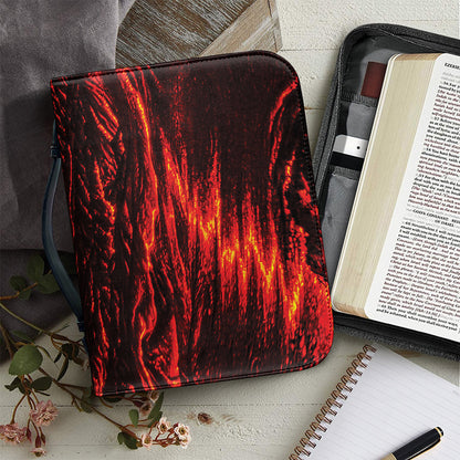 Lava Flow Print Leather Bible Cover