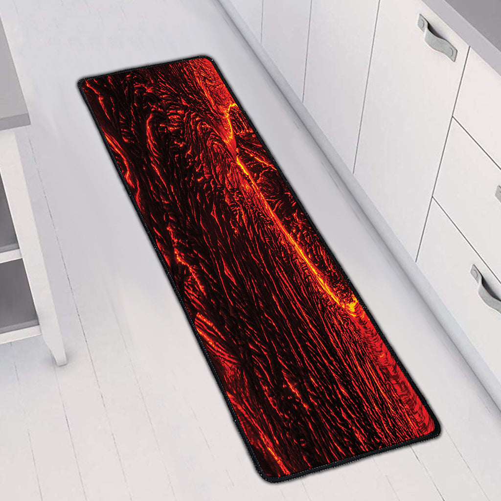 Lava Flow Print Long Kitchen Mat