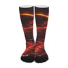 Lava Flow Print Long Socks