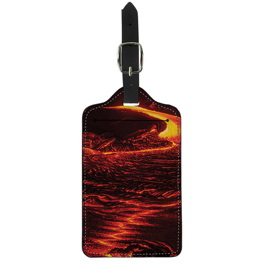 Lava Flow Print Luggage Tag