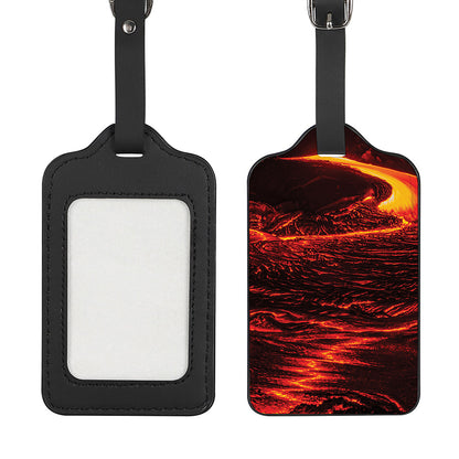 Lava Flow Print Luggage Tag
