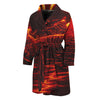 Lava Flow Print Men's Bathrobe