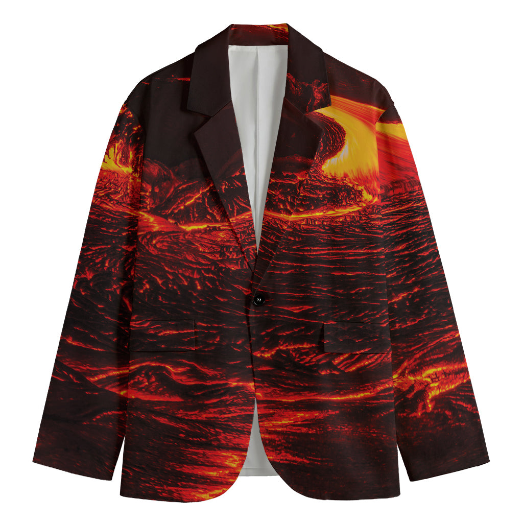 Lava Flow Print Men's Blazer