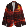 Lava Flow Print Men's Blazer