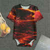 Lava Flow Print Men's Bodysuit