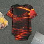 Lava Flow Print Men's Bodysuit