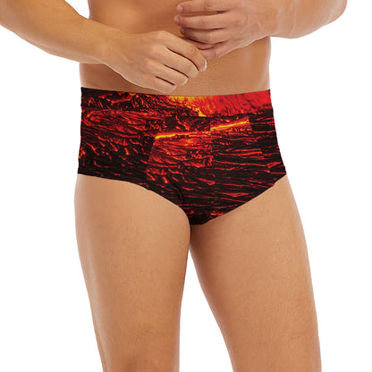 Lava Flow Print Men's Briefs