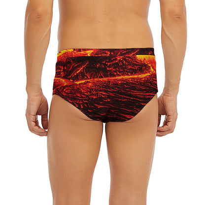 Lava Flow Print Men's Briefs