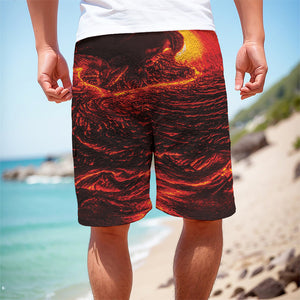 Lava Flow Print Men's Cargo Shorts