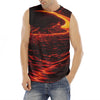 Lava Flow Print Men's Fitness Tank Top