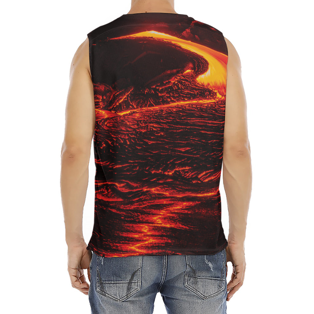 Lava Flow Print Men's Fitness Tank Top