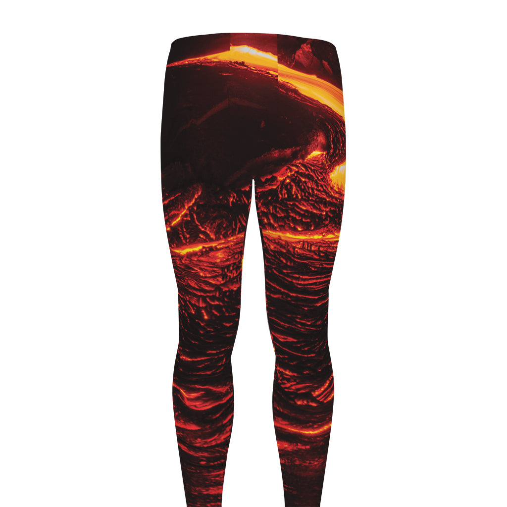 Lava Flow Print Men's leggings