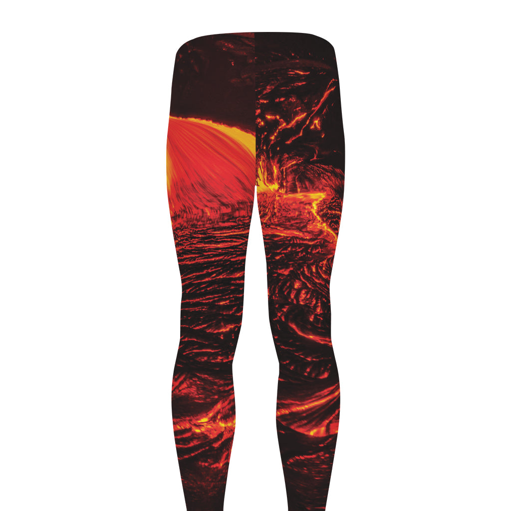 Lava Flow Print Men's leggings