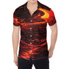 Lava Flow Print Men's Shirt