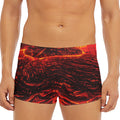 Lava Flow Print Men's Short Boxer Briefs