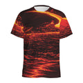 Lava Flow Print Men's Athletic T-Shirt