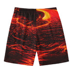 Lava Flow Print Men's Swim Trunks