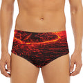 Lava Flow Print Men's Triangle Swim Briefs