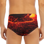 Lava Flow Print Men's Triangle Swim Briefs