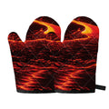 Lava Flow Print Oven Mitts
