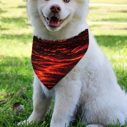Lava Flow Print Over The Collar Dog Bandana