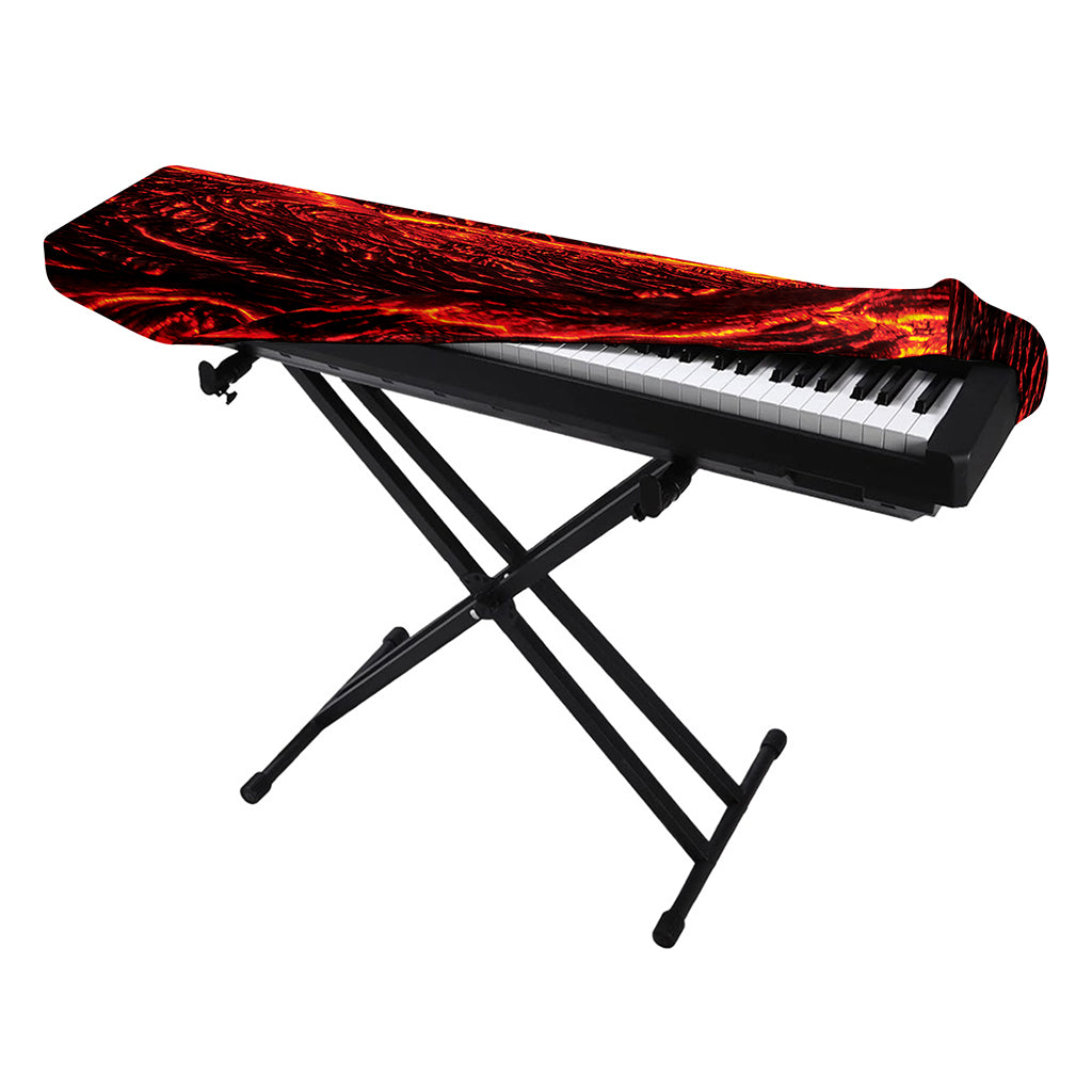 Lava Flow Print Piano Keyboard Cover