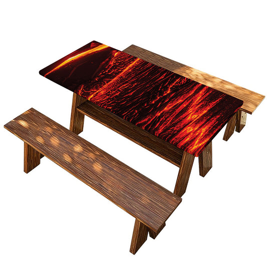 Lava Flow Print Picnic Table Cover