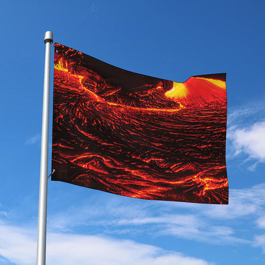 Lava Flow Print Polyester Flag