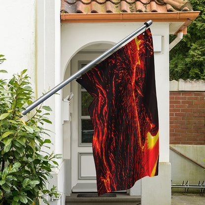 Lava Flow Print Polyester Flag