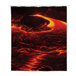 Lava Flow Print Polyester Shower Curtain