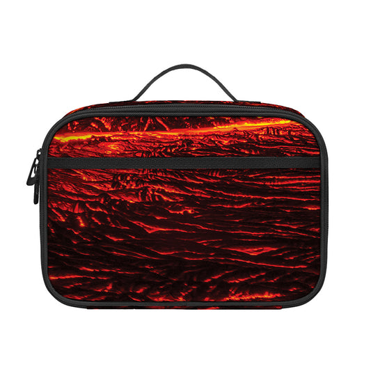 Lava Flow Print Portable Lunch Bag