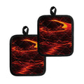 Lava Flow Print Pot Holders