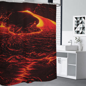 Lava Flow Print Premium Shower Curtain