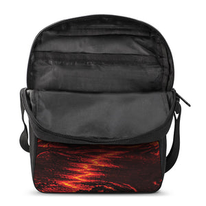 Lava Flow Print Rectangular Crossbody Bag