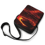 Lava Flow Print Rectangular Crossbody Bag