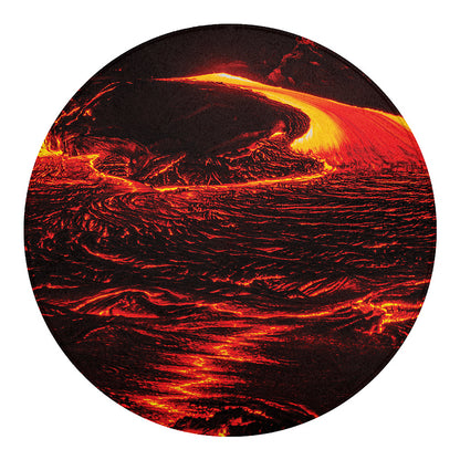 Lava Flow Print Round Blanket