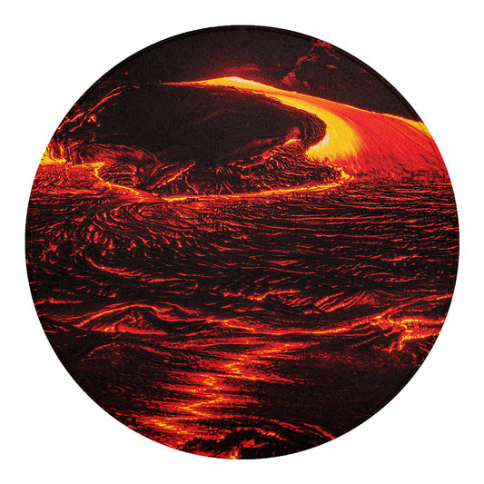Lava Flow Print Round Blanket