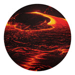 Lava Flow Print Round Blanket