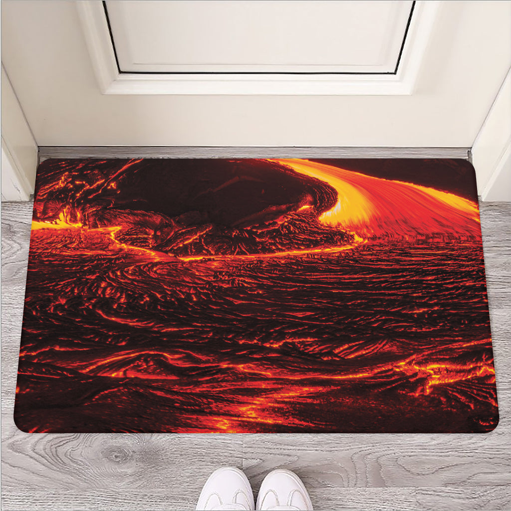 Lava Flow Print Rubber Doormat