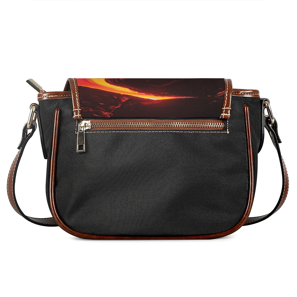 Lava Flow Print Saddle Bag