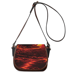 Lava Flow Print Saddle Bag