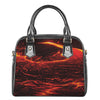 Lava Flow Print Shoulder Handbag