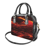 Lava Flow Print Shoulder Handbag
