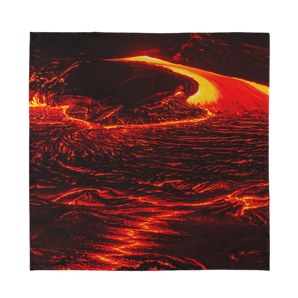 Lava Flow Print Silk Bandana