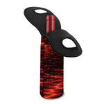 Lava Flow Print Single Neoprene Wine Tote