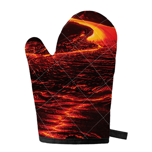 Lava Flow Print Single Oven Mitt