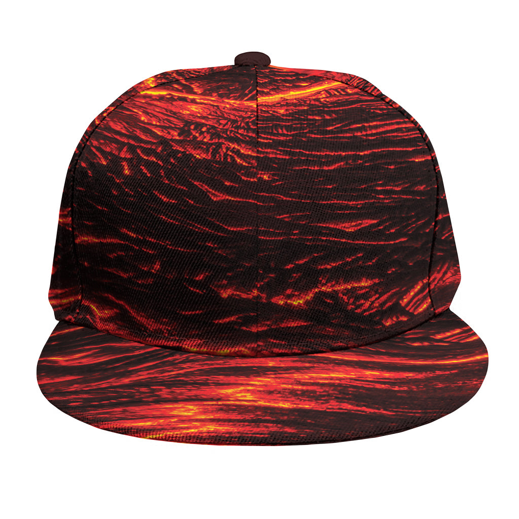 Lava Flow Print Snapback Cap