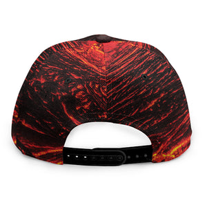 Lava Flow Print Snapback Cap