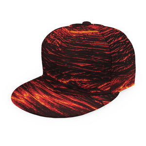 Lava Flow Print Snapback Cap