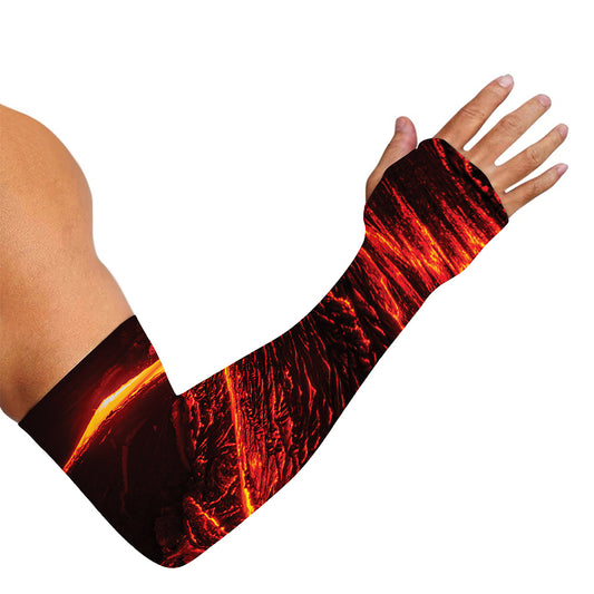 Lava Flow Print Sun Protection Arm Sleeves
